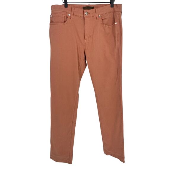 Joe's Jeans Kinetic Brixton Straight and Narrow Pants Salmon Pink Casual Work 33 - Picture 1 of 12